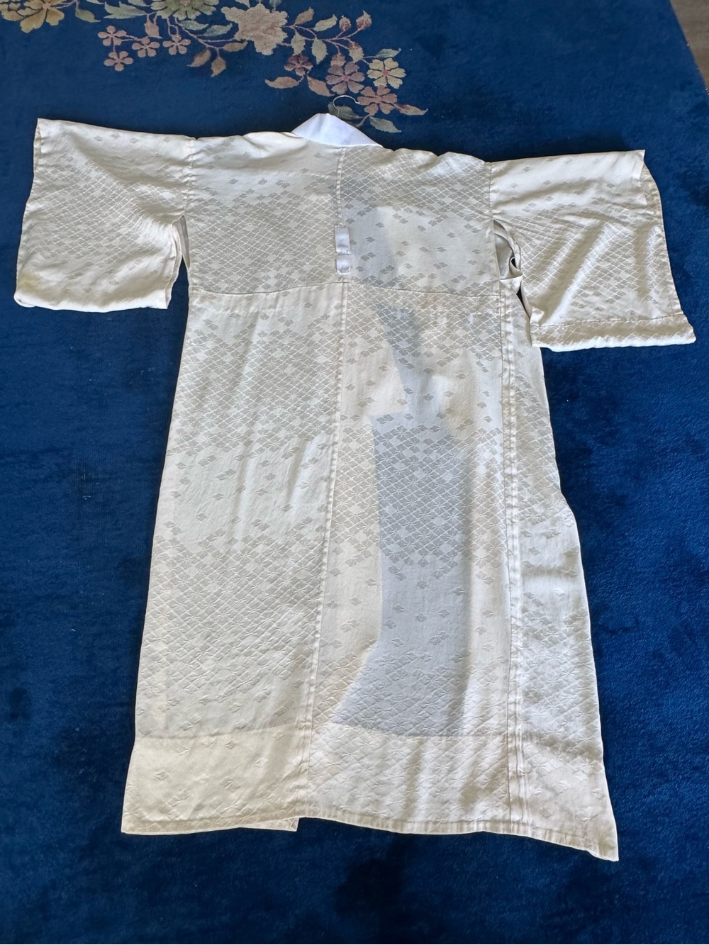 Pure silk Vintage Japanese kimono white/creme color original design GVC - Picture 3 of 6